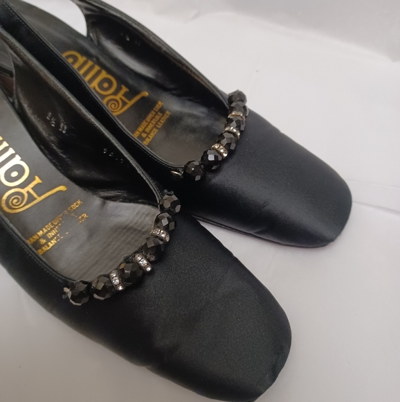 Adlib black sling back kitten heel size 8.5 - Picture 9 of 12